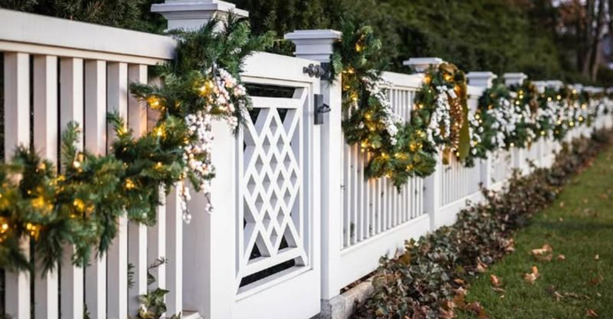 living garland on the fence