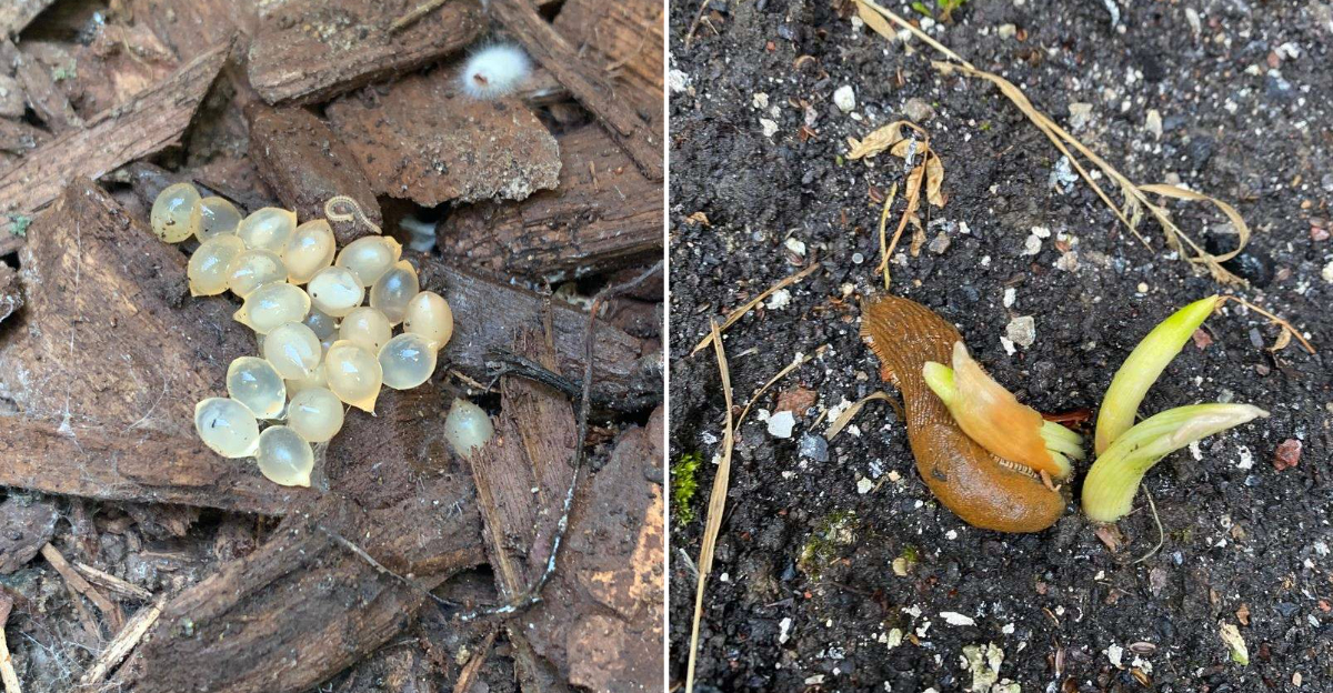 signs of slugs in garden