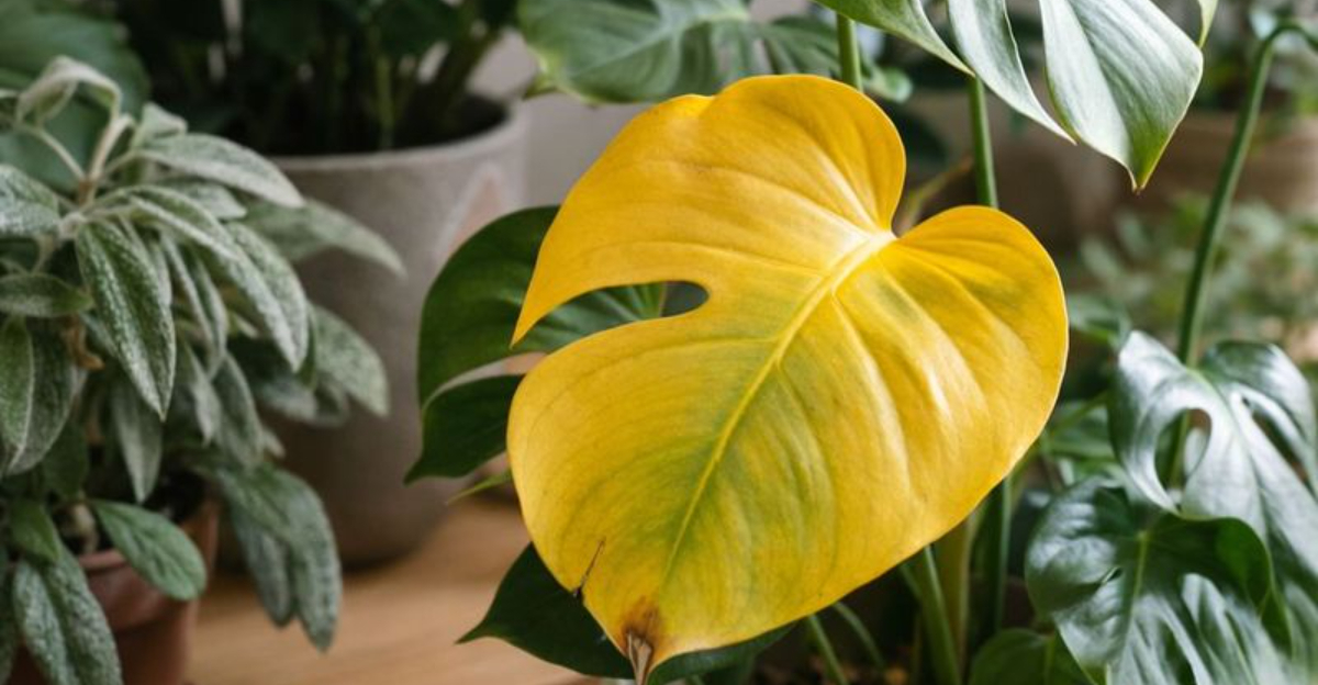 yellowing houseplant