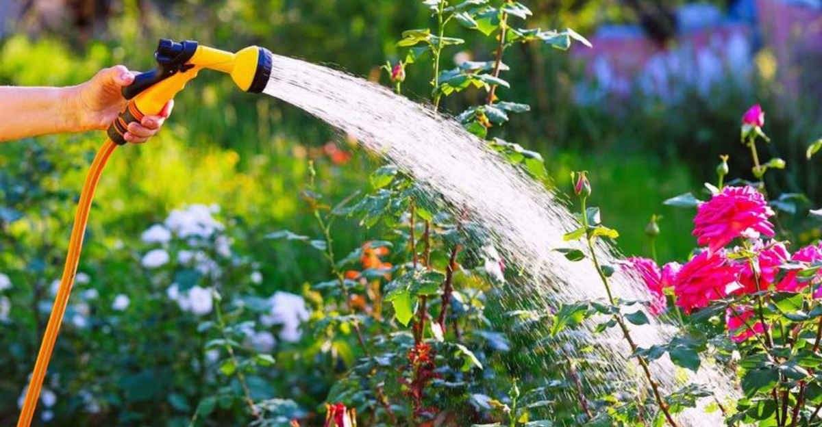 watering garden
