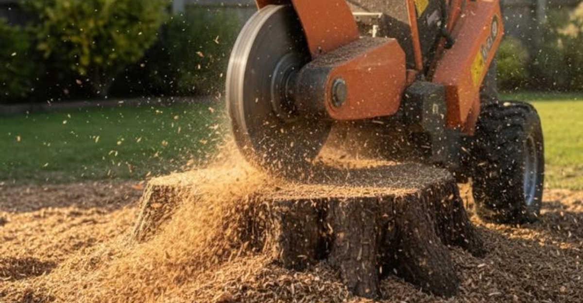 removing tree stump