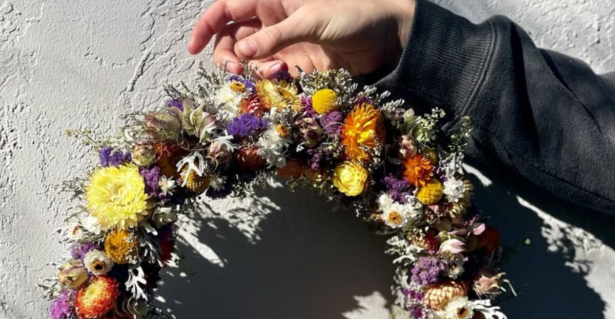 dried flower wreath