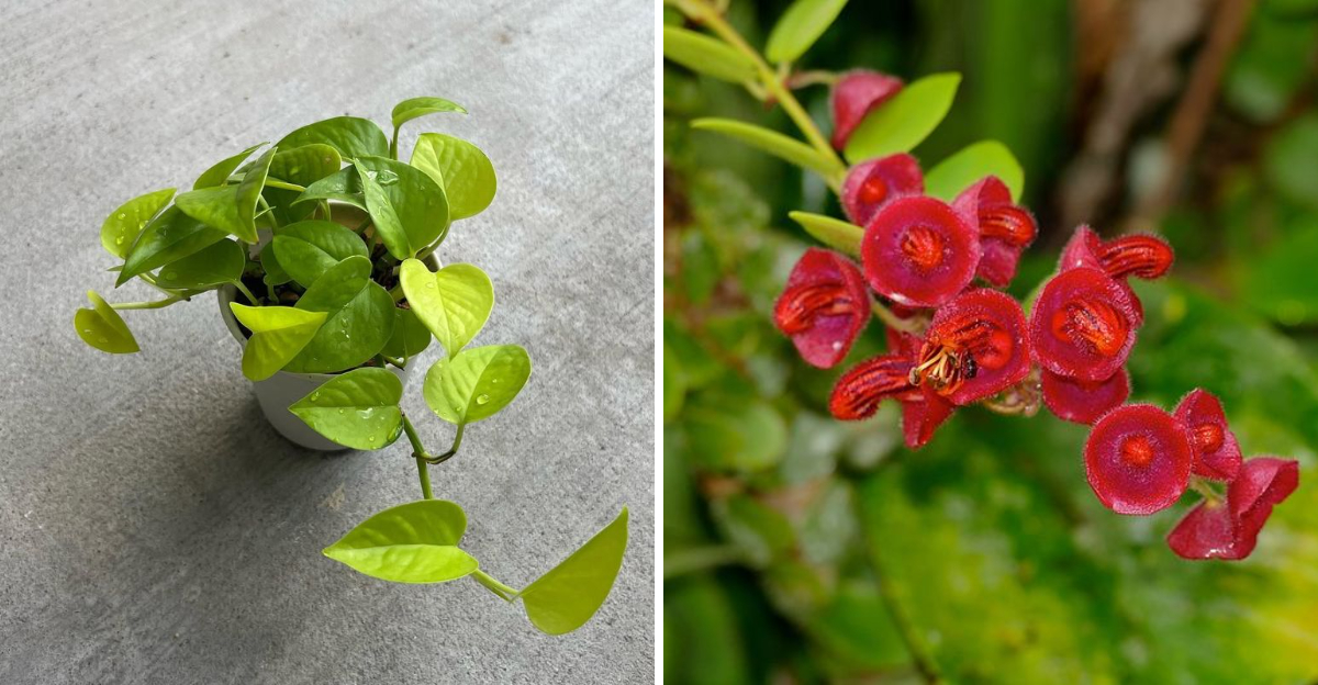 lipstick plant leaves and flowers