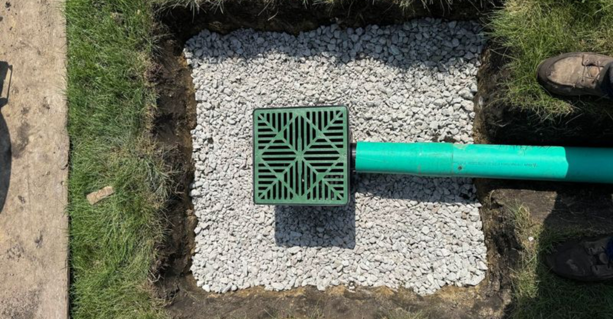 Catch Basin in garden