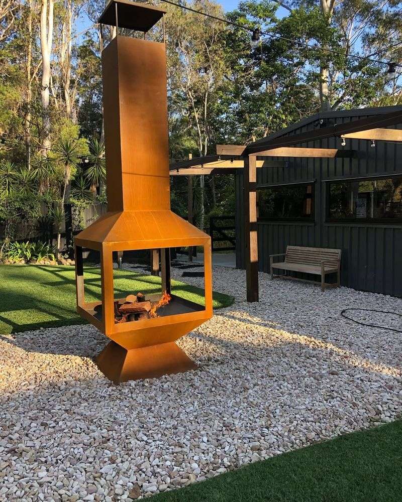 Wood-Burning Outdoor Fireplaces