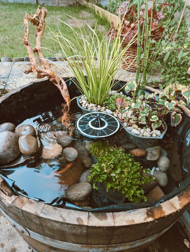 Whiskey Barrel Fountain with Spitter