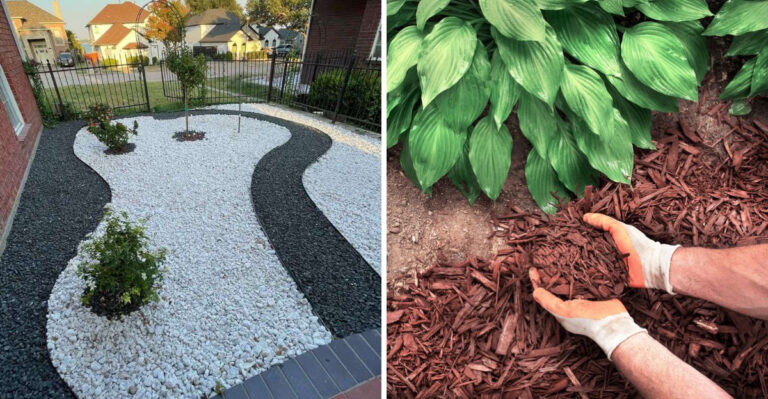 rock landscaping and mulch