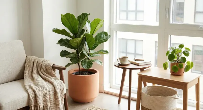 Fiddle Leaf Fig Adds Sophisticated Height