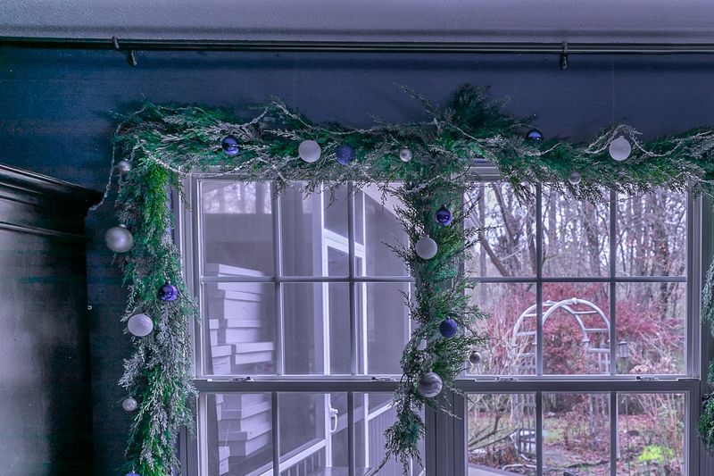 Garlands Along Mantels And Window Frames