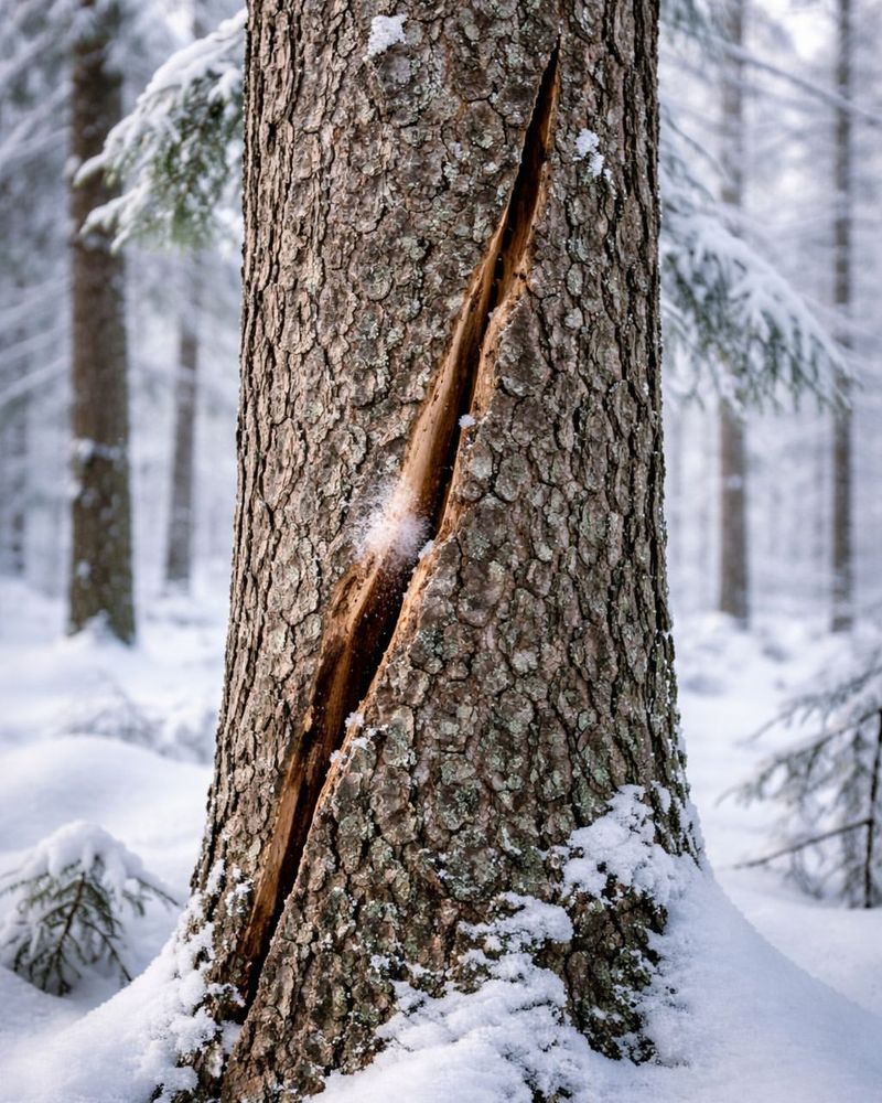 Cracks Or Splits May Point To Freeze Or Moisture Stress