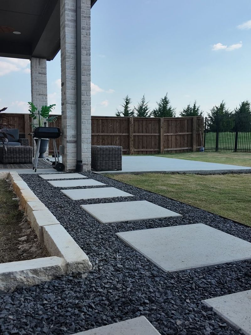 Gravel Path With Stepping Stones