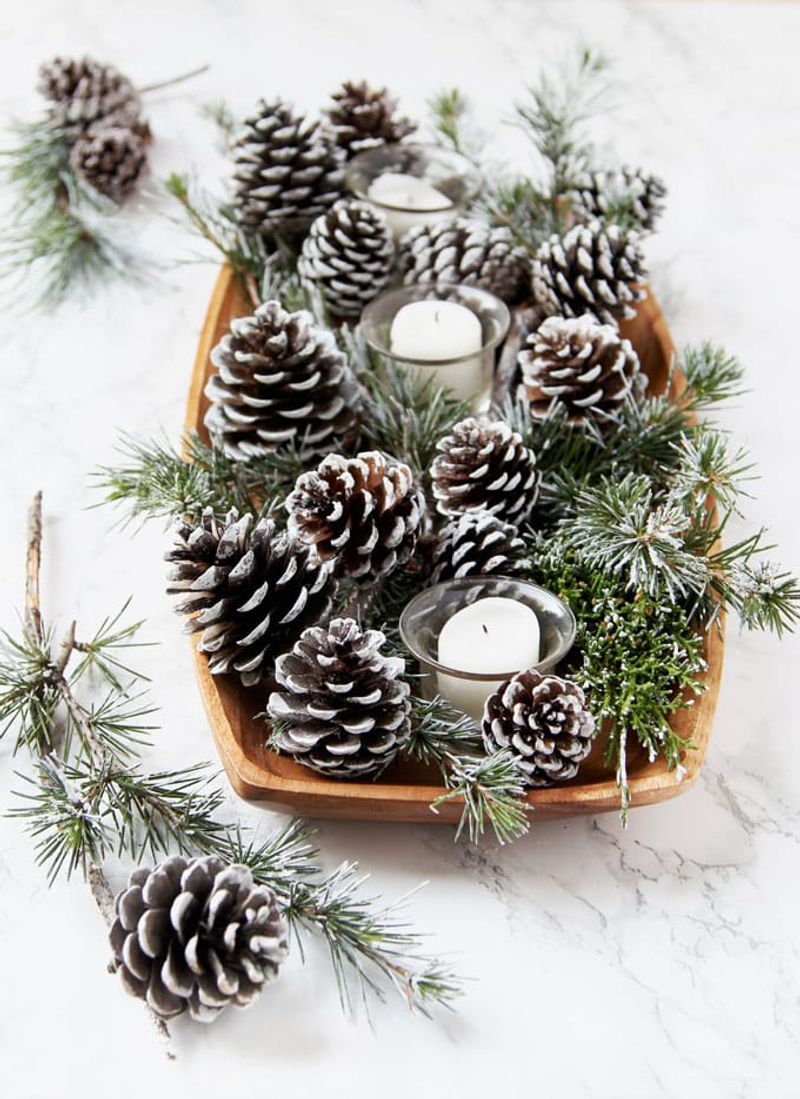 Add Natural Elements Like Branches And Pinecones