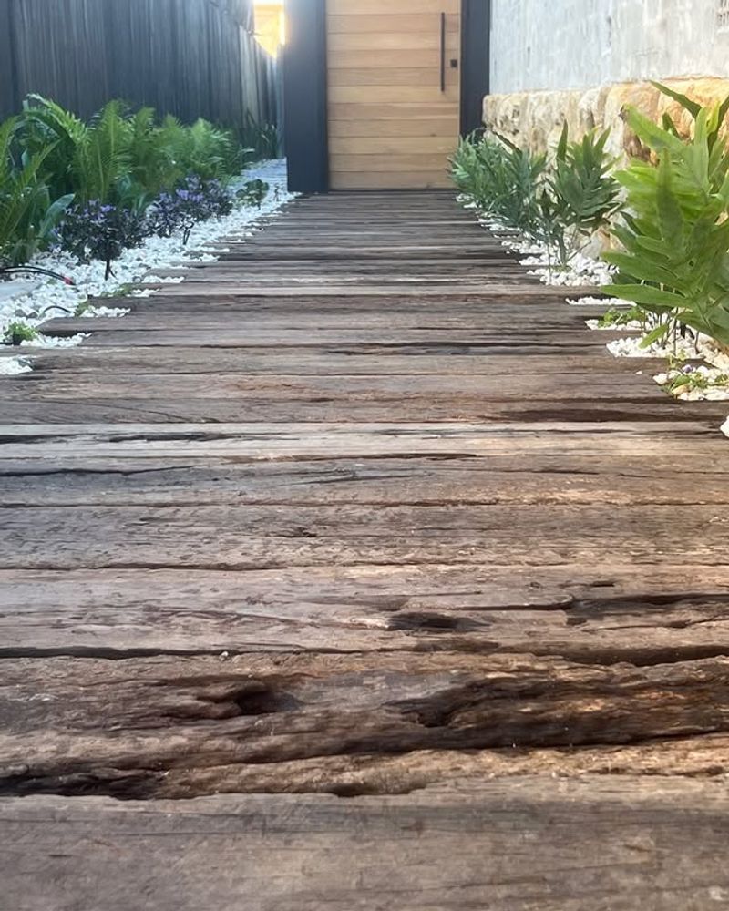Railway Sleeper Plank Walkway