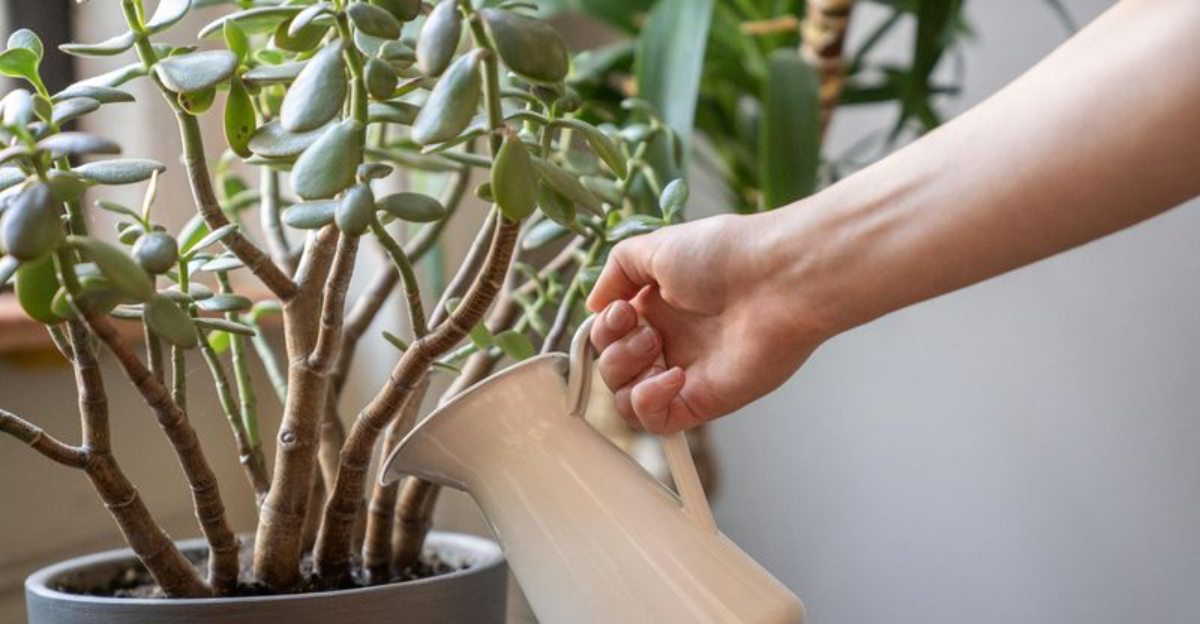 watering jade plant