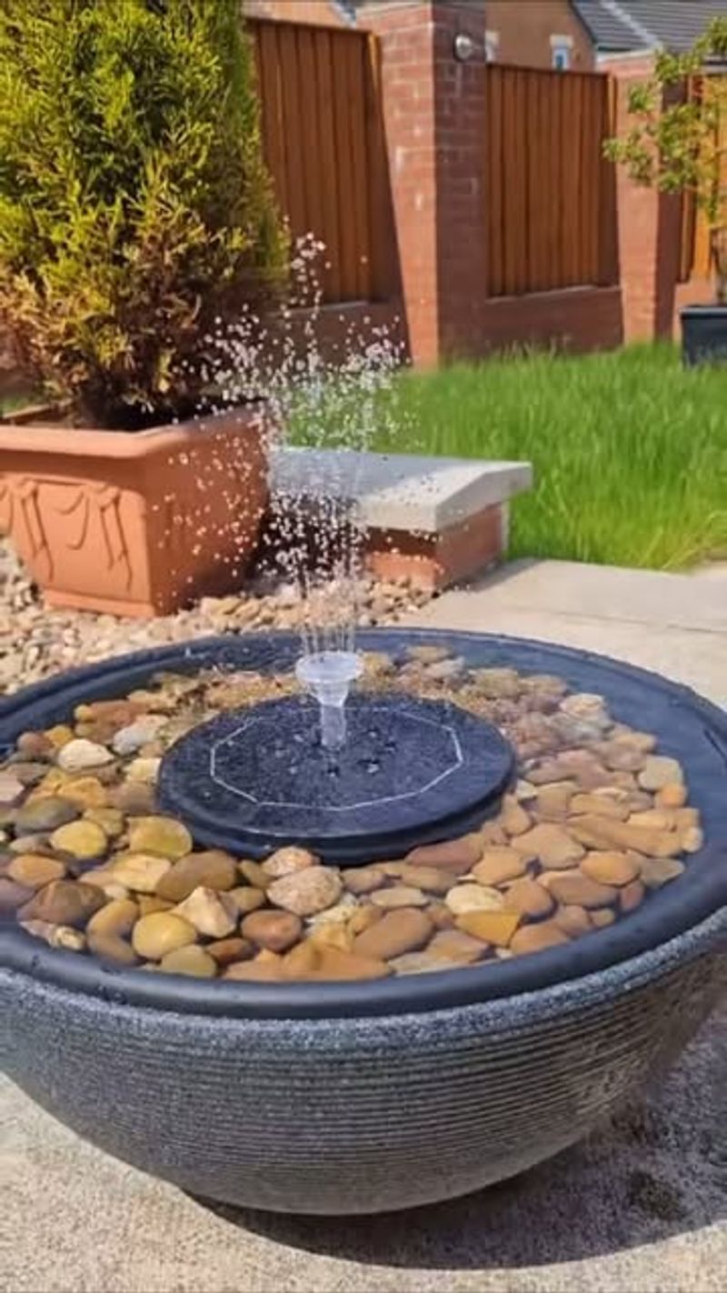 Solar-Powered Birdbath Fountain