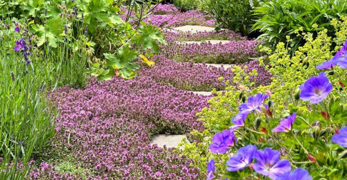 red creeping thyme