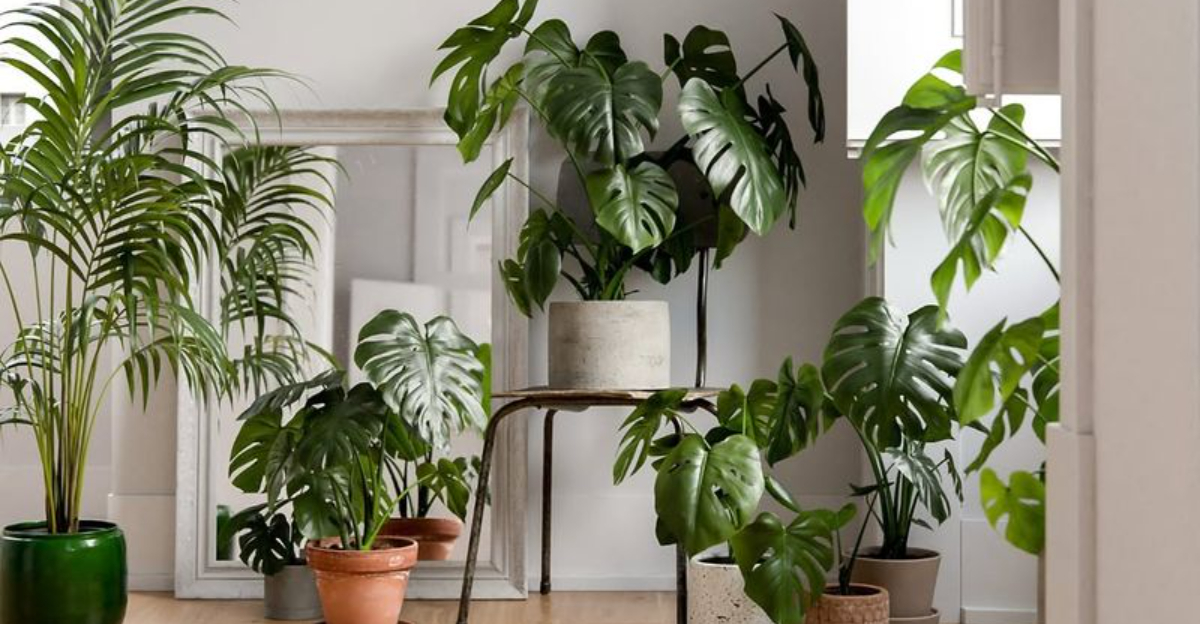 fresh greenery indoors