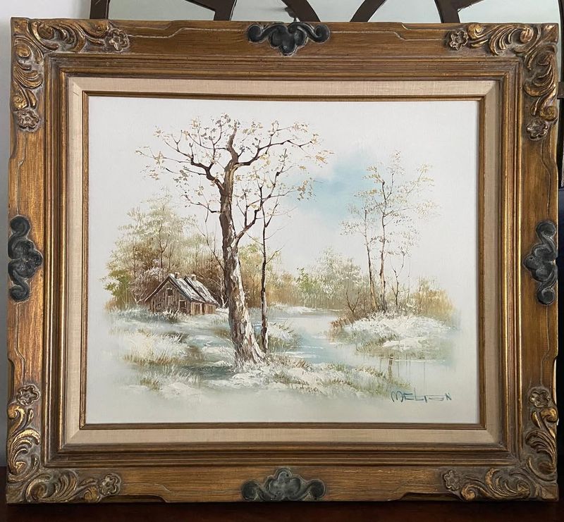 Display Vintage Winter Scenes Or Artwork
