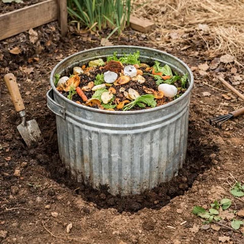 Use Planters As Mini Compost Bins