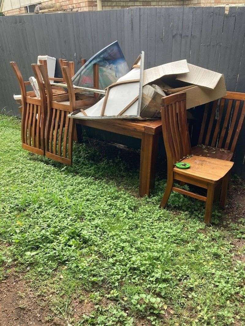 Unused Lawn Furniture Or Broken Yard Items