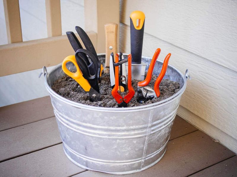 Clean And Store Garden Tools
