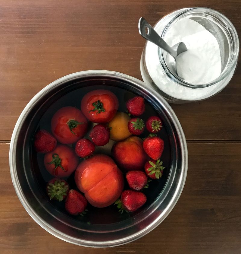 Helps Remove Residue From Homegrown Produce