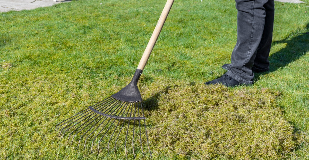 raking lawn (featured image)