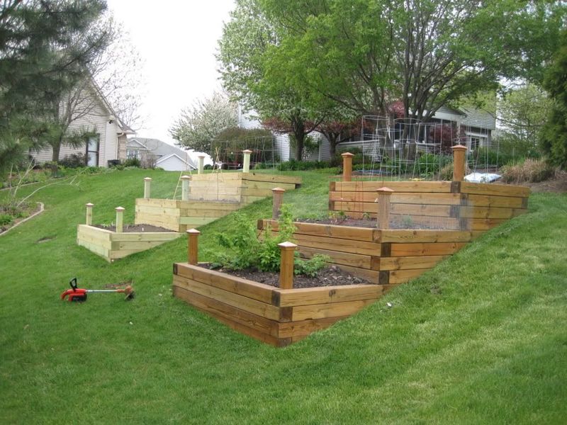 Raised Beds Added On Slopes Or Uneven Ground