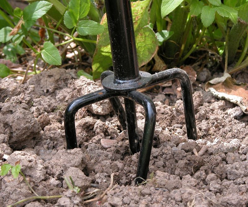 Garden Tools Sink Deep Into The Ground