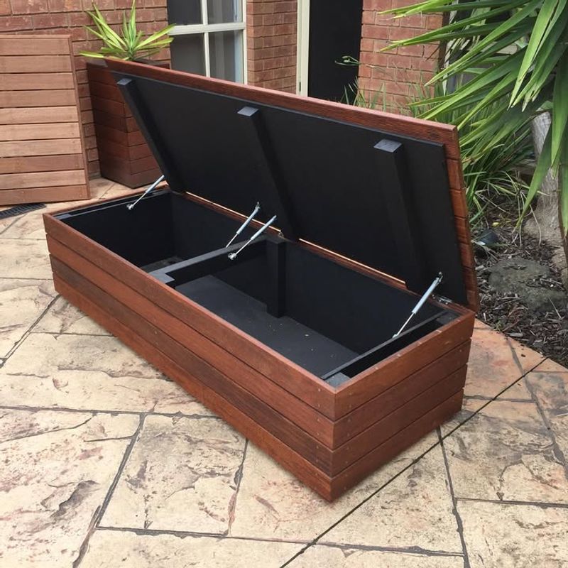 Outdoor Storage Benches And Serving Stations