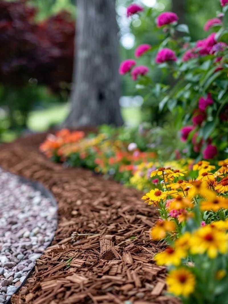 Define Garden Beds with Fresh Mulch