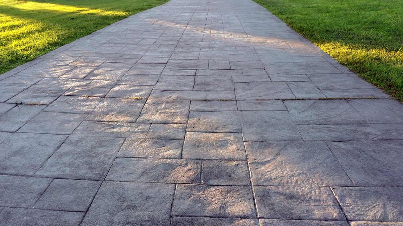 Poured Concrete With Stamped Texture