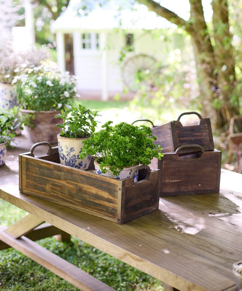 Use Wine Crates For Rustic Storage And Planters