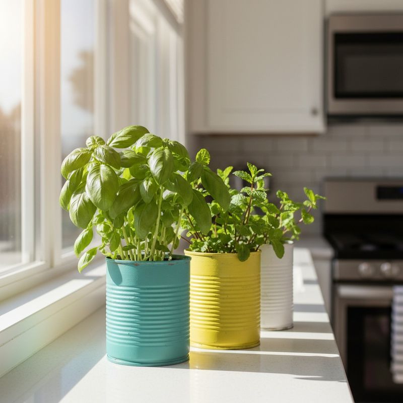 Turn Tin Cans Into Hanging Herb Planters
