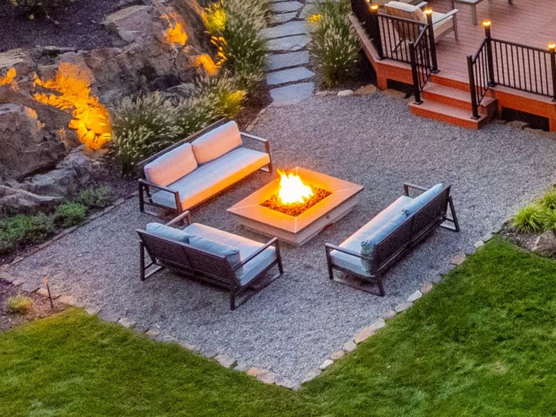 Pea Gravel Courtyards