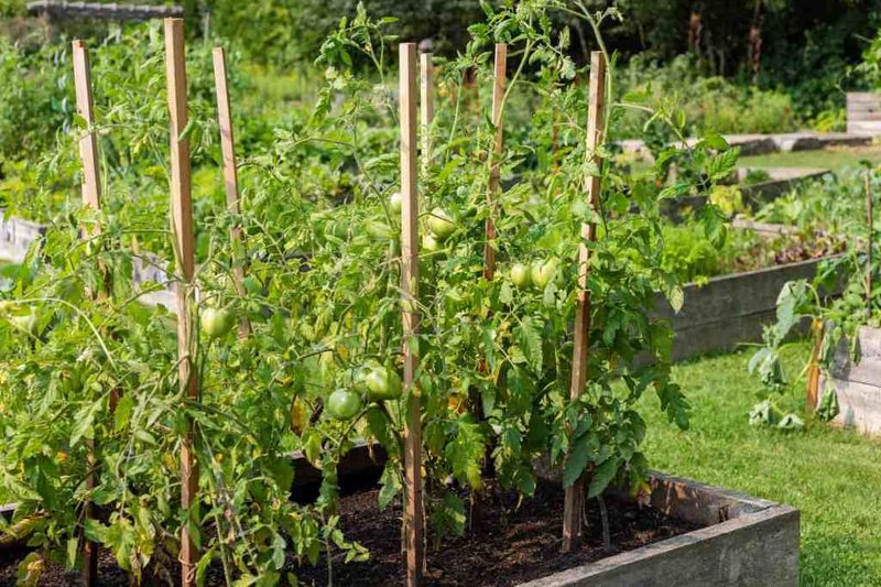 Stakes And Ties For Supporting Growing Plants