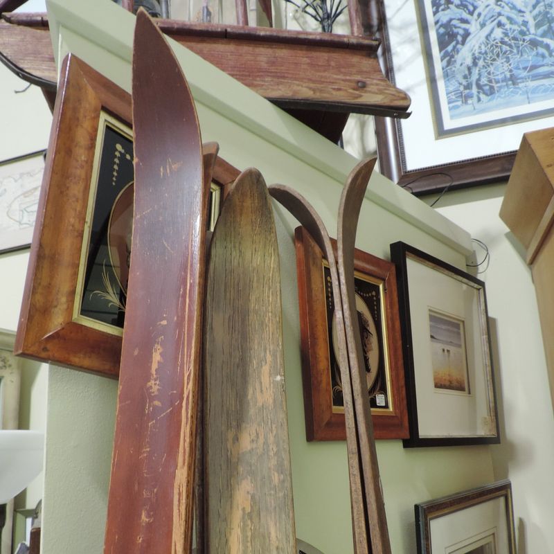 Display Vintage Winter Sports Equipment As Art