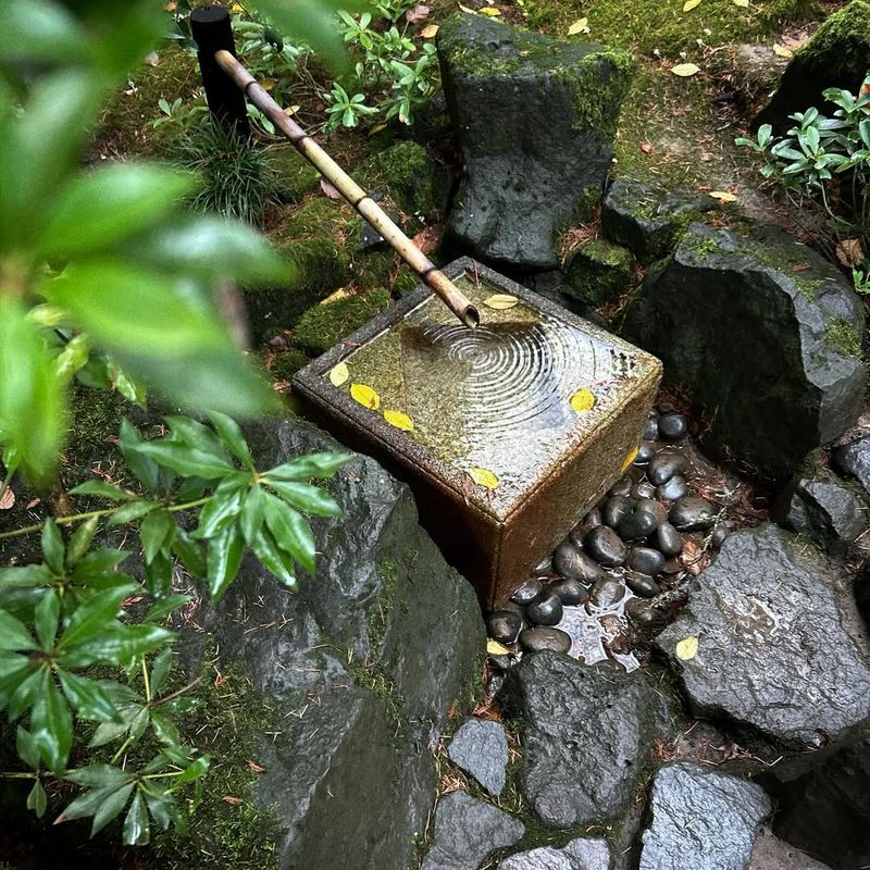 Bamboo Spout Rock Basin Fountain