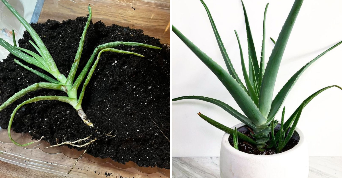 aloe vera plant repotting