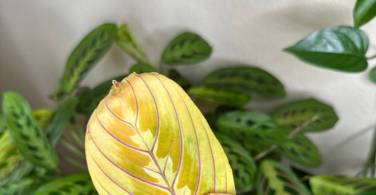 yellow leaves on houseplant