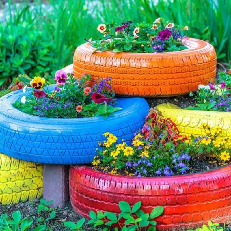 Repurpose Tires As Raised Beds For Heat-Loving Plants