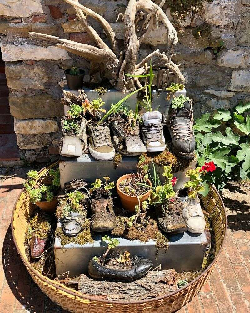 Use Old Boots Or Shoes As Fun Planters