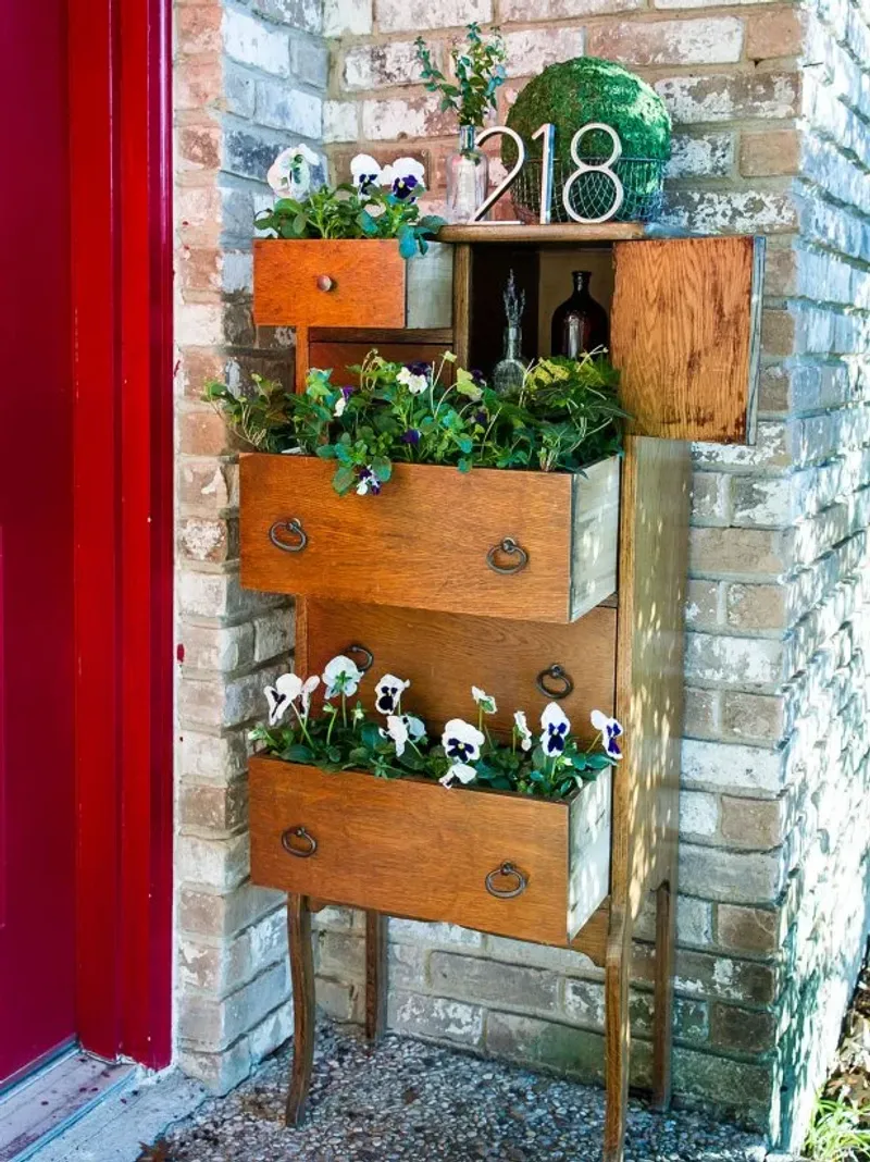 Converting Old Planters Into Outdoor Storage Solutions