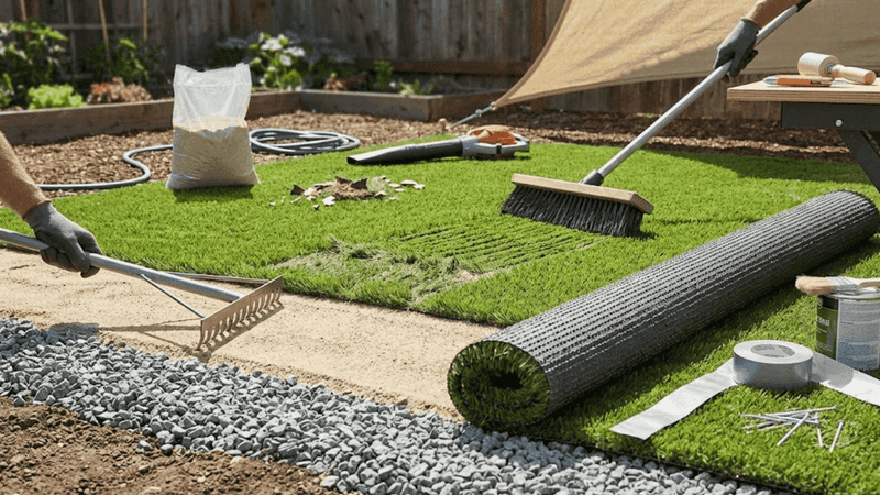 Gravel Or Artificial Turf Without Drainage Plans