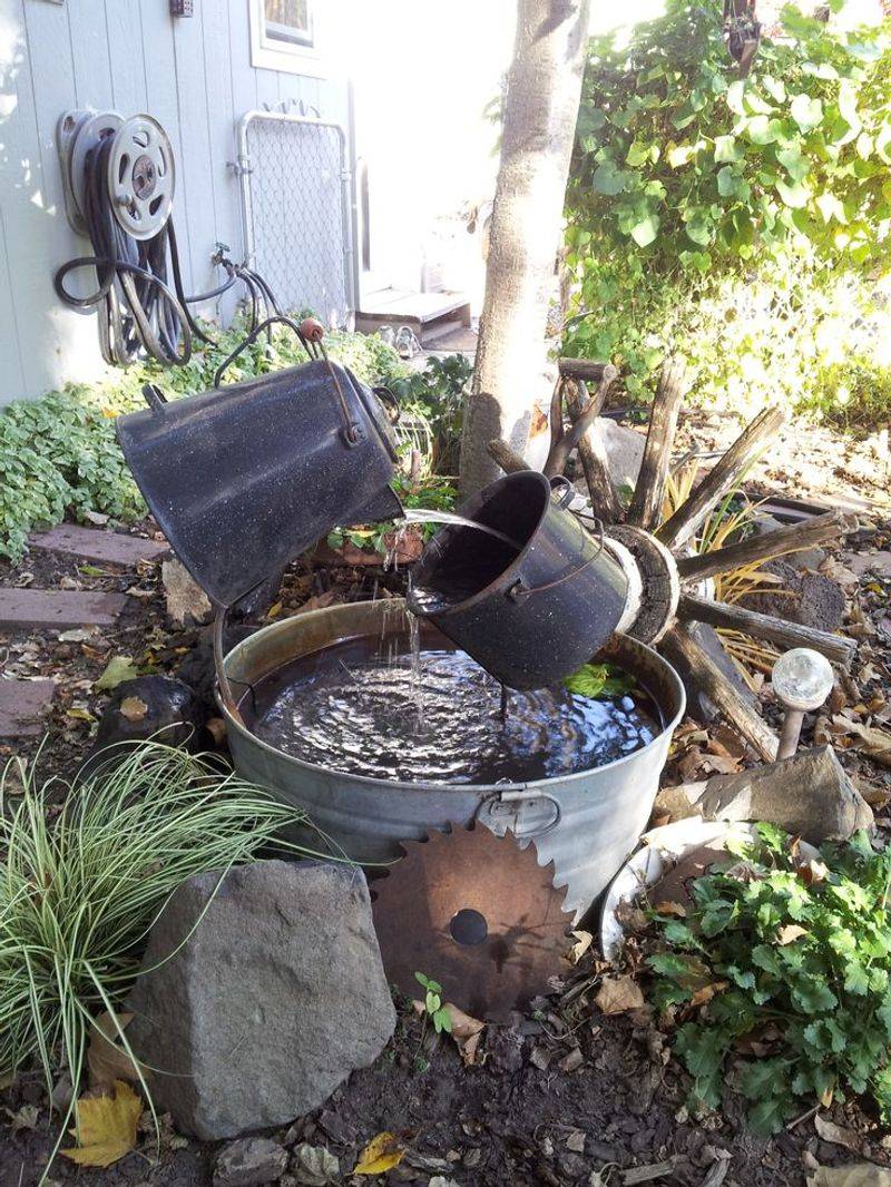 Repurposed Container Fountain