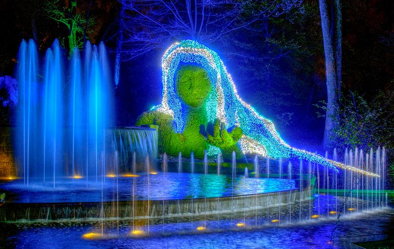 How Visitors Move Through The Illuminated Garden Paths