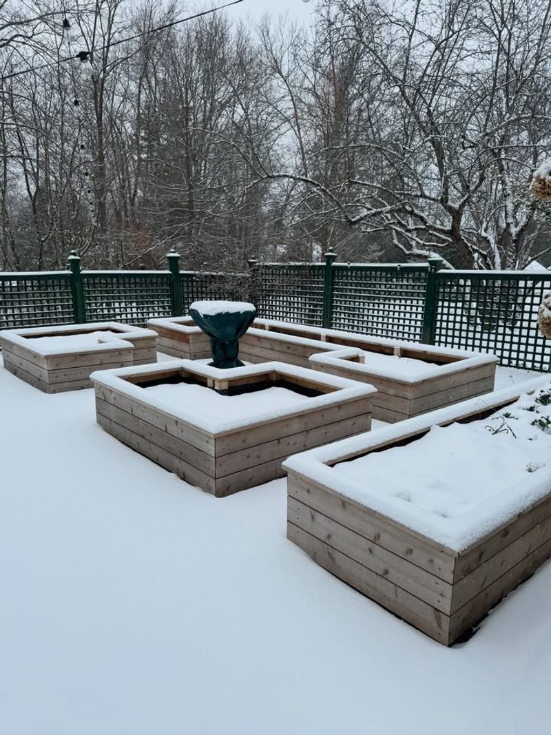 Outdoor Garden Beds Are Left Intact Through Winter