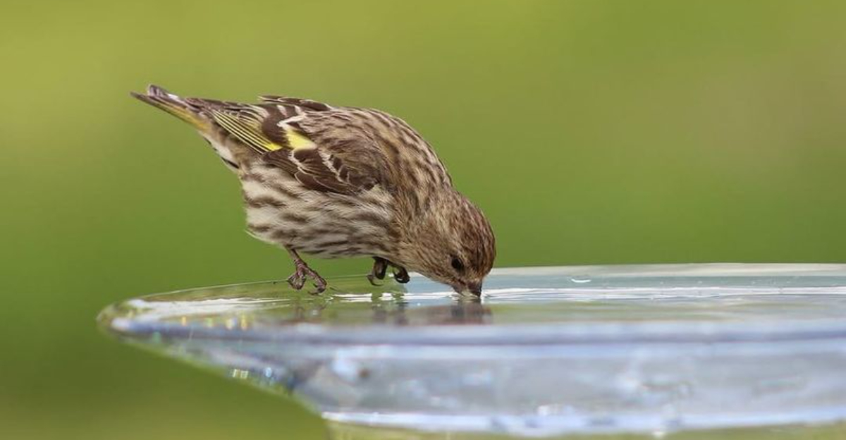 bird drinking water