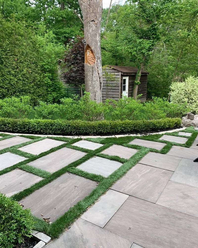 Concrete Pavers With Planted Joints