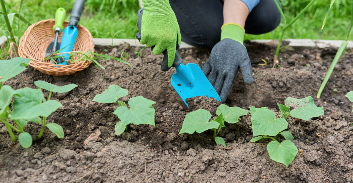 gardener planting